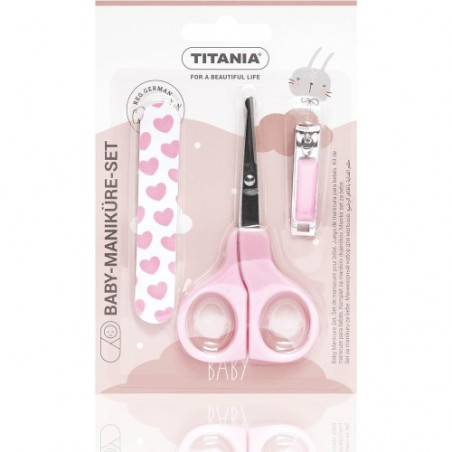 TITANIA B BOX SET MANUCURE BEBE ROSE 3 PIECES 1296