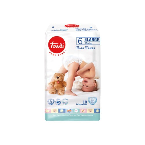 TRUDI BABY PANTS EXTRA LARGE 15+ KG TAILLE 6 BOITE DE 10