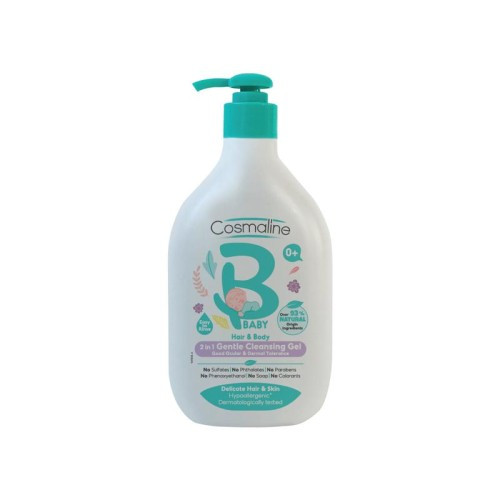 COSMALINE BEBE GEL NETTOYANT 2EN1CHEVEUX ET CORSP 500ML
