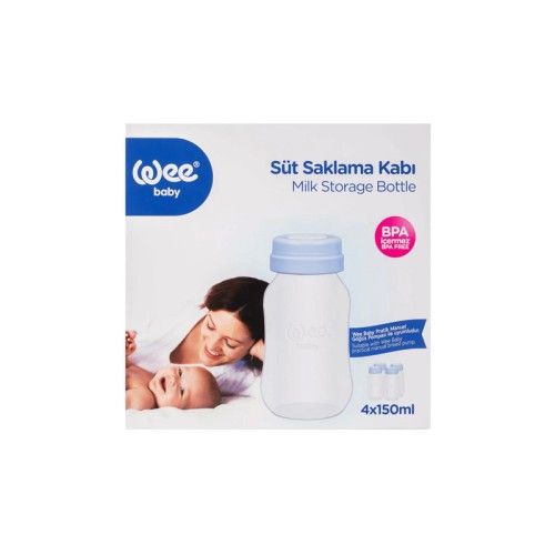 WEE MILK STORAGE BOTTLE 4*150ML
