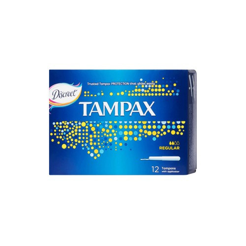TAMPAX TAMPONS REGULAR 12 PIECES
