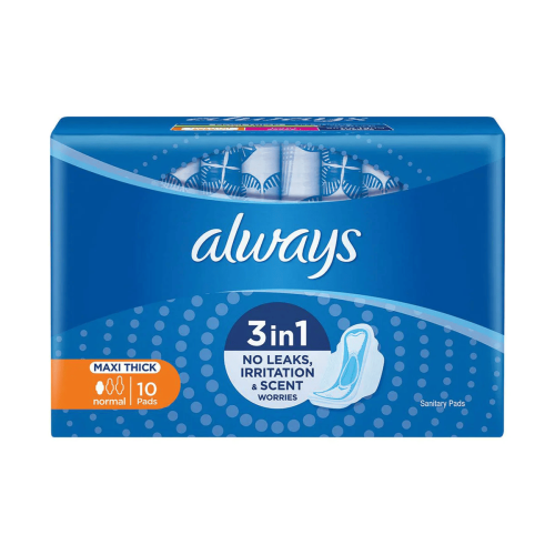 ALWAYS MAXI THICK 3EN1 NORMAL 10 PADS