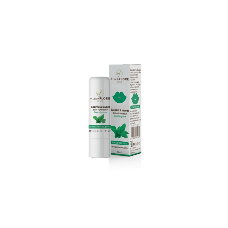 ALMAFLORE BAUME A LEVRES MENTHE 15ML