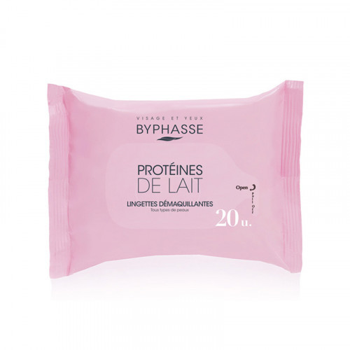 BYPHASSE LINGETTES DEMQUILLANTES PROTEINES DE LAIT 20 UNITES