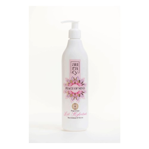 AURACY PEACE OF MIND LAIT HYDRATANT VISAGE ET CORPS ROSE INDIENNE&THE VERT,400ML
