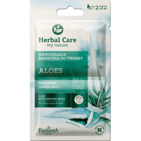 FARMONA HERBAL CARE ALOES MOISTURIZING FACE MASK 2*5G