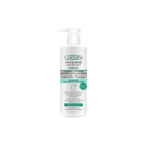 COSMALINE GEL NETTOYANT VISAGE PURIFIANT POUR PEAUX GRASSES ET MIXTES 250ML