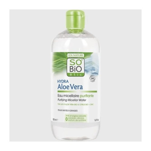 SO'BIO HYDRA ALOE VERA EAU MICELLAIRE PURFIANTE 500ML