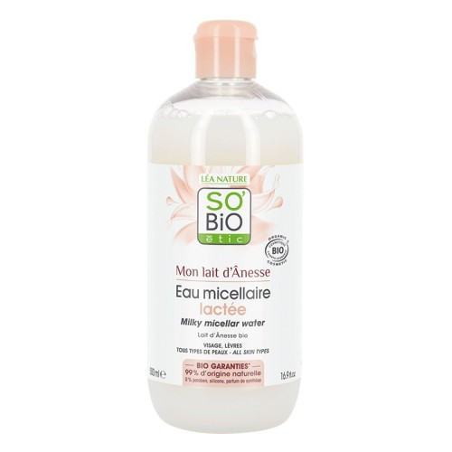 SO BiO EAU MICELLAIRE LACTEE AU LAIT D'ANESSE 500ML